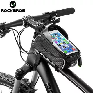 Tas Sepeda MTB Original RockBros/Tas Sepeda Dengan Tempat Hp 6.0 Anti Air