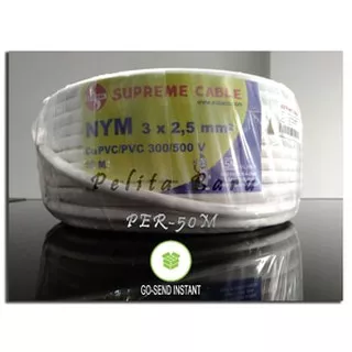 Kabel Listrik Supreme NYM (Kawat) 3 X 2.5 SQMM - / 1 Roll (50 Meter)