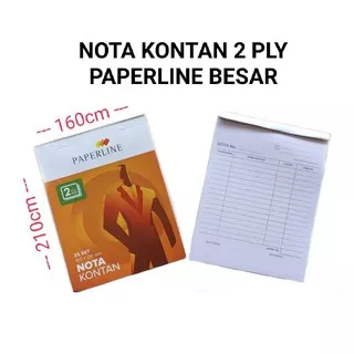 Buku Nota Kontan Paperline Besar 2 Ply NCR / Nota Kontan 2 Rangkap Besar/ Nota Kontan Olshop