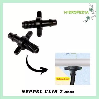Nepel Ulir 7mm - Alat Fertigasi Hidroponik Berkualitas Hidropedia