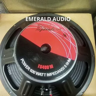 Speaker 15 inch 15 in Black Spider 15400 M/NR 600 watt ngebass