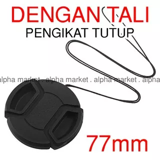 Tutup Depan Lensa Front Cap Lens 77mm 77 mm Canon Nikon Fujifilm Tamron Rokinon Samyang Sigma Sony