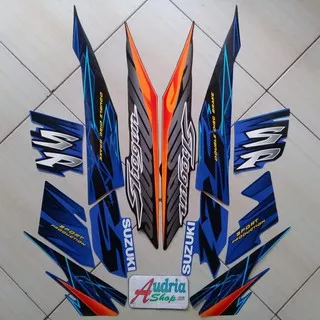 Sticker Striping Motor Suzuki Shogun Sp 125 2007 Hitam-Biru