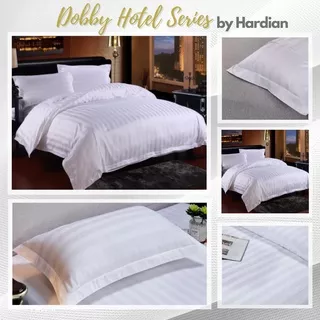 Original Hardian Bedcover Bed Cover Badcover Bad Cover Sprei Dobby Set Hotel Extra Luxury White