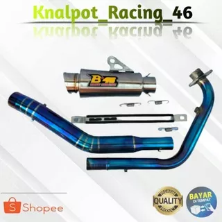 Knalpot Racing B46 Pipa Header Leher Bluemoon Knalpot R15v3 Gsxr 150 CBR 150R Vixion Tiger