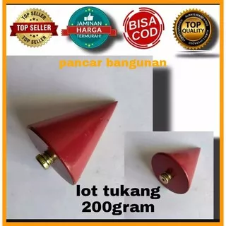 LOT TUKANG 200 GRAM - LOT BANGUNAN - LOT TIMBANGAN - LOT TUKANG - PLUMB BOB - LOT BESI TALI BANGUNAN