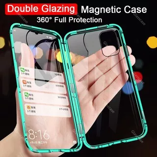 Casing Hp Xiaomi Redmi Note 10 Pro 4g Note10 Pro Double Sided Glass Flip Phone Case Magnetic Magnet Metal Bumper Full 360° Protection Hard Cases Cover For Xiomi Redmi Note 10