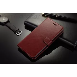 Leather Flip Cover Wallet OPPO F1 A35 Case dompet kulit Casing Retro