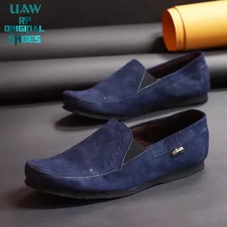 CEVANY JESTER NAVY [ CEVANY x RP ORIGINAL ] Sepatu Pria Kulit Suede Original Kasual Slip On