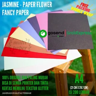 Kertas Jasmine A4 isi 200 lembar / Kertas Jasmine Paper Flower / Kertas Bucket / Kertas Undangan