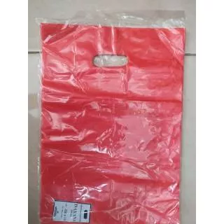 Plastik soft handle oval / kantong baju / plastik baju uk 25x35cm