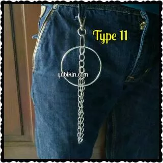 Type 11 Rantai Celana Jeans Accesories Fashion Silver