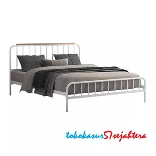Ranjang Besi Minimalis - MetalBed - BED MARINA 120 dan 160