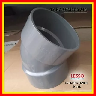 PVC ELBOW 2,5 INCH /KNEE 45 DERAJAT - D45L - MERK LESSO