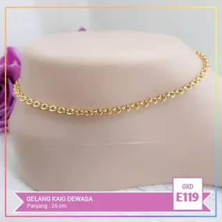 Gelang kaki xuping gelang kaki dewasa simple polos mewah lapis emas gold E119