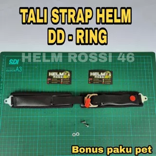 Tali strap helm - DD RING DOUBLE D RING universal KYT INK NHK RSV AGV ARAI SHOEI NOLAN ZEUS KBC dll