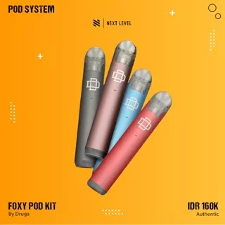 Vape Foxy Pod Kit 650Mah Brown Authentic By Druga Indonesia X Augvape - NPD