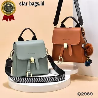 Promo Tas Wanita Import Tas Ransel Bisa Slempang Tas Rasel Cewek Mini Tas Rangsel Import mini Tas Wanita Tas Slempang Tas Punggung Backpack Tas Kerja Wanita Sling Bag Mini Tas Bahu Wanita Tas Tali Besar Tali Lebar Tali Motif GUDIKA Tas Rangsel IBAGPEDIA