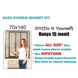 Kawat Nyamuk Magnet DIY 70x140 (ALL SIZE) Kamux Kasa Jendela Tirai