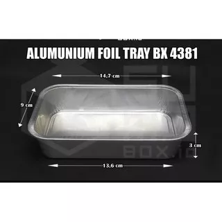 Alumunium foil tray BX 4381 tanpa tutup / mentai rice / macaroni schotel lasagna