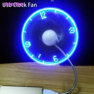 [cheesenm]Hand Display Mini USB Fan Portable Gadgets Flexible LED Clock Cool For Laptop PC