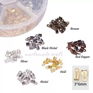 50pcs Klep Penjepit Bulu / Tali Masker 6mm x 3mm