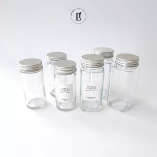 Spice Jar / Botol Bumbu Kaca Double Lid
