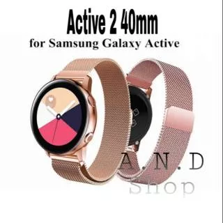 GALAXY WATCH ACTIVE 2 40MM MILANESE MAGNET LOOP STRAP STAINLESS WATCH BAND TALI JAM TANGAN