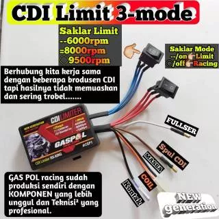 CDI Limiter CDI Lost And Limit  3 Mode Kupang Cdi Racing Rx King Rx K Racing ( Untuk mesin Standar )