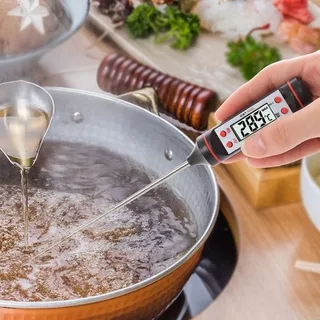 Termometer Digital Dapur Memasak Makanan Minyak Susu Air BBQ Daging Sensor Suhu-50 °C hingga 300 °C Alat Probe