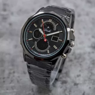 Lasebo LSB-995 Original Jam Tangan Pria Rantai Black Gold