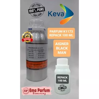 BLACK MAN BY KEVA. BIBIT PARFUM MURNI REPACK 100 ML. DIJAMIN MURNI.