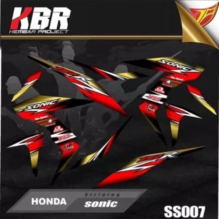 (cod) stiker motor - striping sonic - motor honda - motor - sonic - sticker variasi - Racing KBR 007