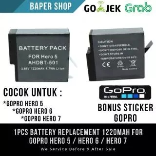 Baterai Gopro Battery Cadangan Untuk Gopro Hero 5 Gopro Hero 6 Dan Gopro Hero 7 1220mah