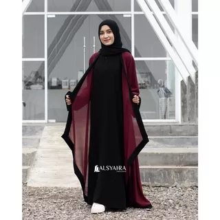 Long Outer Syari Cardigan Alia 2 Material SIze L by Alsyahra Exclusive