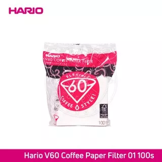 HARIO PAPER FILTER 01 ISI 100 LEMBAR WHITE / HARIO PAPER FILTER 01-100S KERTAS PENYARING KOPI