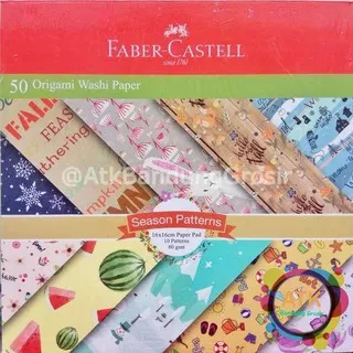 Origami Faber Castell Kertas Washi Paper 16 x 16 Kerajinan Seni Lipat Motif Season Pattern