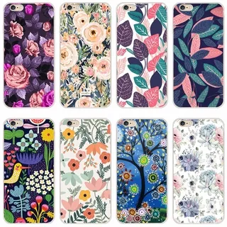 iphone 5 5s se 6 6s plus 7 plus 8 Case TPU Soft Silicon Protecitve Shell Phone casing Cover flower pattern