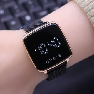 Promo Jam Tangan Wanita Guess Touch Screen LED Digital Rantai Pasir Magnet