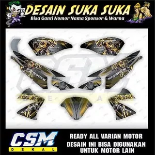 700 DEKAL DECAL MOTOR VIXION OLD / LAMA STIKER STICKER STRIPING BODY TRANSFORMER silveR BUMBLE BEE