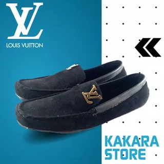 SEPATU CASUAL PRIA SLIP ON LV LOUIS VUITTON SEMI KULIT SEPATU SANTAI KEREN SLIP ON LOAFERS TERLARIS