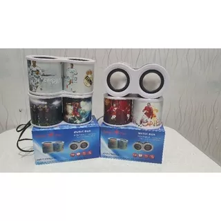 Speaker Teropong Mini Lampu Disko Radio MP3 USB