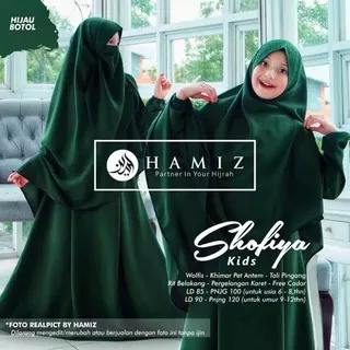 SHOFIYA KIDS SYARI gamis polos kerudung besar cadar niqab wolfis original free return HAMIZ