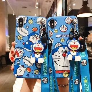 Soft Case Aksen Boneka Kartun Doraemon Untuk Oppo A16 A54 A15S A15 F11 F9 Pro F5 Plus Youth F1S R9S Reno 5F 4F 3 Realme C25 C17 C15 C12 C11 C3 C2 6i 5i 5 8 8Pro 7