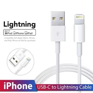 Cable Data USB Lightning 30Pin Charger IPHONE 5/5C/5G/5S/6/6G/6S/6 PLUS/6S PLUS/7/8 Orisinil Cable Data USB To Lightning Chargeran Apple Kabel Data Chargeran Hp /Kabel Only / Cassan - Casan - Casan  / Cable Charging