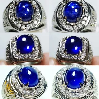 CINCIN PRIA NATURAL BLUE SAPHIRE MADAGASKAR TOP QWALITY