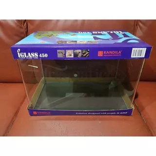 AQUARIUM BENDING IGLASS 450 KANDILA 39L 45X29X30 CM 39 LITER KACA DEPAN PINGGIR LENGKUNG