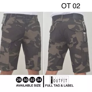 celana cargo camo pendek /loreng/ army original OUTFIT 100%