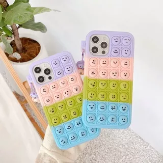 Pop it Casing hp Samsung Note 9 Note 10 Plus Note 20 Ultra S9 Plus S10 Plus S20 FE Plus Ultra S21 Ultra Fidget Push Bubble Toys Stress Reliver Toy Soft TPU Silicon Case Cover