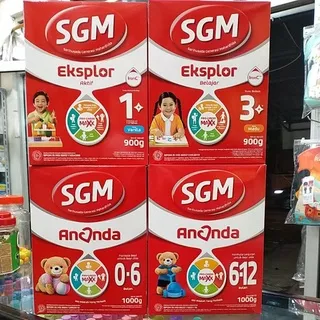 SGM EXPLOR 1 PLUS, EXPLOR 3 PLUS, EXPLOR 5 PLUS, ANANDA 0-6, ANANDA 6-12 MADU, VANILA, COKLAT 900gr 1000gr